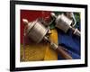 Prayer Wheels and Flags, Lhasa, Tibet-Keren Su-Framed Photographic Print