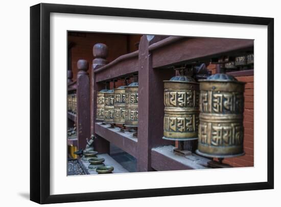 Prayer wheels, Bhaktapur, Kathmandu, Nepal.-Lee Klopfer-Framed Photographic Print