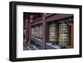 Prayer wheels, Bhaktapur, Kathmandu, Nepal.-Lee Klopfer-Framed Photographic Print