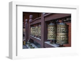 Prayer wheels, Bhaktapur, Kathmandu, Nepal.-Lee Klopfer-Framed Photographic Print