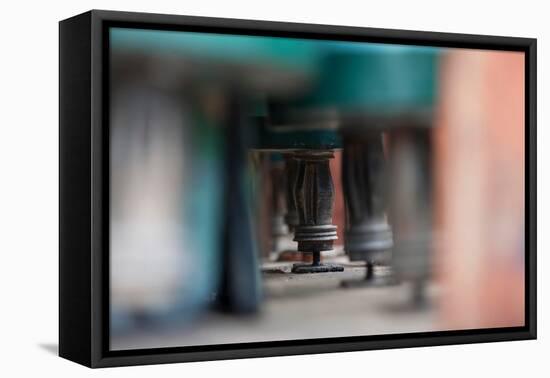 Prayer Wheels, Bhutan (Photo)-null-Framed Stretched Canvas