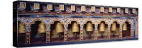 Prayer Wheels in a Temple, Chimi Lhakhang, Punakha, Bhutan-null-Stretched Canvas