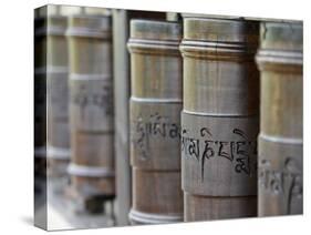 Prayer Wheels in Dhagpo Kagyu Ling Tibetan Buddhist Monastery, Saint-Leon Sur Vezere, Dordogne-Godong-Stretched Canvas