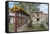 Prayer wheels in the gardens of Erdene Zuu Buddhist Monastery, Harhorin, South Hangay province, Mon-Francesco Vaninetti-Framed Stretched Canvas