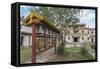 Prayer wheels in the gardens of Erdene Zuu Buddhist Monastery, Harhorin, South Hangay province, Mon-Francesco Vaninetti-Framed Stretched Canvas