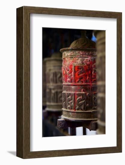 Prayer Wheels, Kathmandu, Nepal, Asia-Simon Montgomery-Framed Photographic Print