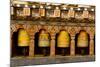 Prayer Wheels, Mani Wheel at Trongsa Dzong, Bhutan-Howie Garber-Mounted Photographic Print