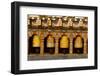 Prayer Wheels, Mani Wheel at Trongsa Dzong, Bhutan-Howie Garber-Framed Photographic Print