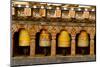 Prayer Wheels, Mani Wheel at Trongsa Dzong, Bhutan-Howie Garber-Mounted Photographic Print