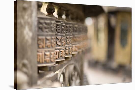 Prayer Wheels, Swayambhu (Monkey Temple), Kathmandu, Nepal, Asia-Ben Pipe-Stretched Canvas