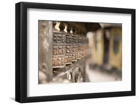 Prayer Wheels, Swayambhu (Monkey Temple), Kathmandu, Nepal, Asia-Ben Pipe-Framed Photographic Print