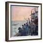 Prayers at the Scene of the Sinking of the Titanic, 1912-null-Framed Giclee Print