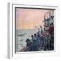 Prayers at the Scene of the Sinking of the Titanic, 1912-null-Framed Premium Giclee Print