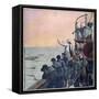 Prayers at the Scene of the Sinking of the Titanic, 1912-null-Framed Stretched Canvas