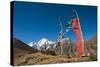 Prayers Flags on the Lasa-Gasa Trekking Route, Thimpu District, Bhutan, Asia-Alex Treadway-Stretched Canvas