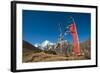 Prayers Flags on the Lasa-Gasa Trekking Route, Thimpu District, Bhutan, Asia-Alex Treadway-Framed Photographic Print