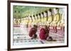 Prayers in U Min Thonze Pagoda-Berthold Dieckfoss-Framed Giclee Print