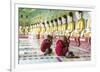 Prayers in U Min Thonze Pagoda-Berthold Dieckfoss-Framed Giclee Print