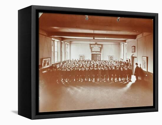 Prayers, Jews Free School, Stepney, London, 1908-null-Framed Stretched Canvas