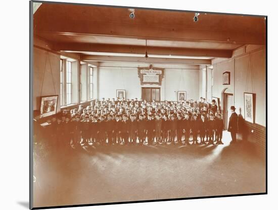 Prayers, Jews Free School, Stepney, London, 1908-null-Mounted Photographic Print