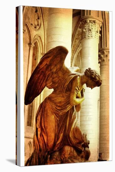 Praying Angel - Artistic Picture In Retro Style-Maugli-l-Stretched Canvas