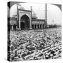 Praying at Jumma Musjid, Delhi, India, 1904-Underwood & Underwood-Stretched Canvas