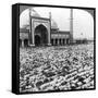 Praying at Jumma Musjid, Delhi, India, 1904-Underwood & Underwood-Framed Stretched Canvas