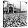 Praying at Jumma Musjid, Delhi, India, 1904-Underwood & Underwood-Stretched Canvas