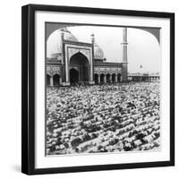 Praying at Jumma Musjid, Delhi, India, 1904-Underwood & Underwood-Framed Giclee Print