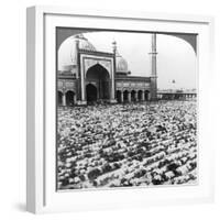 Praying at Jumma Musjid, Delhi, India, 1904-Underwood & Underwood-Framed Giclee Print