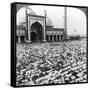 Praying at Jumma Musjid, Delhi, India, 1904-Underwood & Underwood-Framed Stretched Canvas