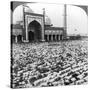 Praying at Jumma Musjid, Delhi, India, 1904-Underwood & Underwood-Stretched Canvas