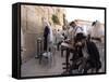 Praying at the Western (Wailing) Wall, Old Walled City, Jerusalem, Israel, Middle East-Christian Kober-Framed Stretched Canvas