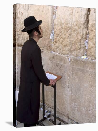 Praying at the Western (Wailing) Wall, Old Walled City, Jerusalem, Israel, Middle East-Christian Kober-Stretched Canvas