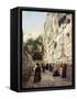 Praying at the Western Wall, Jerusalem-Gustave Bauernfeind-Framed Stretched Canvas