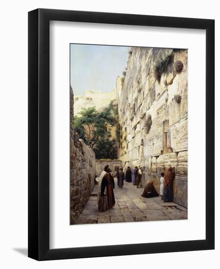 Praying at the Western Wall, Jerusalem-Gustave Bauernfeind-Framed Giclee Print