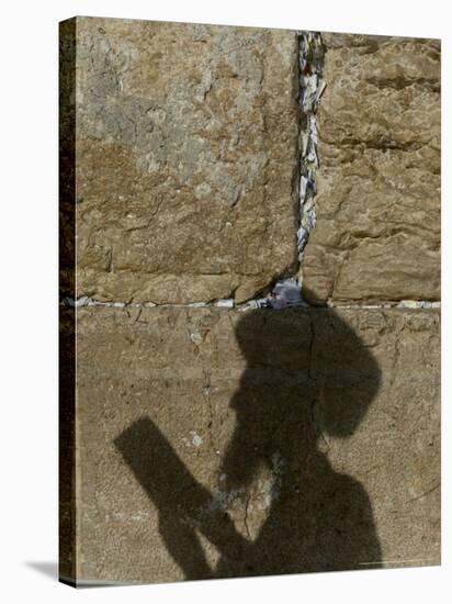 Praying at the Western Wall on Shavuot, Jerusalem, Israel-Sebastian Scheiner-Stretched Canvas