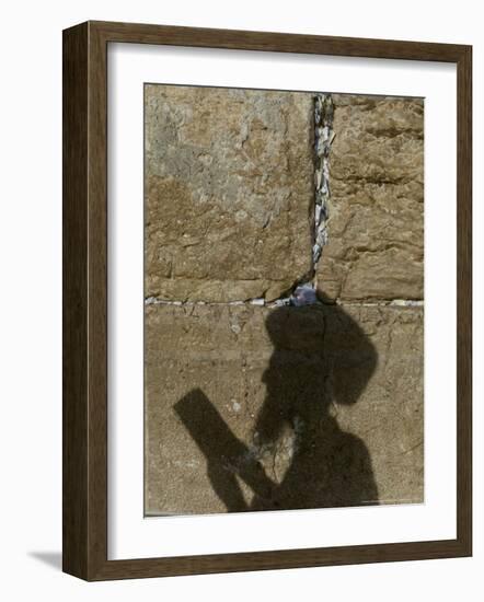 Praying at the Western Wall on Shavuot, Jerusalem, Israel-Sebastian Scheiner-Framed Photographic Print
