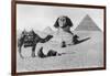 Praying before a Sphinx, Cairo, Egypt, C1920s-null-Framed Giclee Print