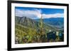 Praying Flags before the Tiger's Nest, Taktsang Goempa Monastery Hanging in the Cliffs, Bhutan-Michael Runkel-Framed Photographic Print