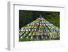 Praying flags in Mati Temple Scenic Area, Zhangye, Gansu Province, China-Keren Su-Framed Photographic Print