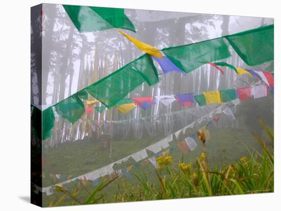 Praying Flags in the Dochula Pass, Between Wangdi and Thimphu, Bhutan-Keren Su-Stretched Canvas