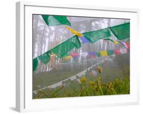 Praying Flags in the Dochula Pass, Between Wangdi and Thimphu, Bhutan-Keren Su-Framed Photographic Print