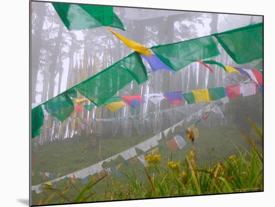 Praying Flags in the Dochula Pass, Between Wangdi and Thimphu, Bhutan-Keren Su-Mounted Photographic Print