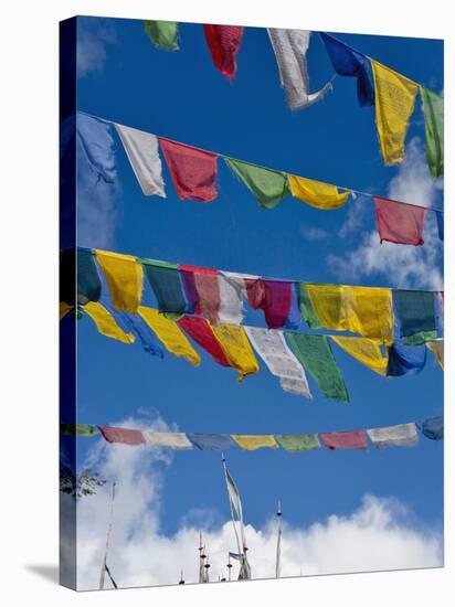 Praying Flags in the Tang Valley, Bumthang, Bhutan-Keren Su-Stretched Canvas