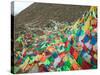 Praying Flags with Mt. Quer Shan, Tibet-Sichuan, China-Keren Su-Stretched Canvas