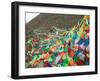 Praying Flags with Mt. Quer Shan, Tibet-Sichuan, China-Keren Su-Framed Photographic Print