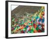 Praying Flags with Mt. Quer Shan, Tibet-Sichuan, China-Keren Su-Framed Photographic Print