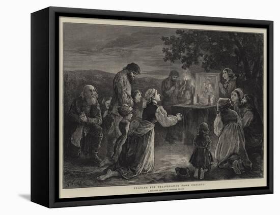 Praying for Deliverance from Cholera-Henry Woods-Framed Stretched Canvas