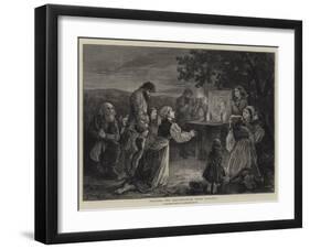 Praying for Deliverance from Cholera-Henry Woods-Framed Giclee Print